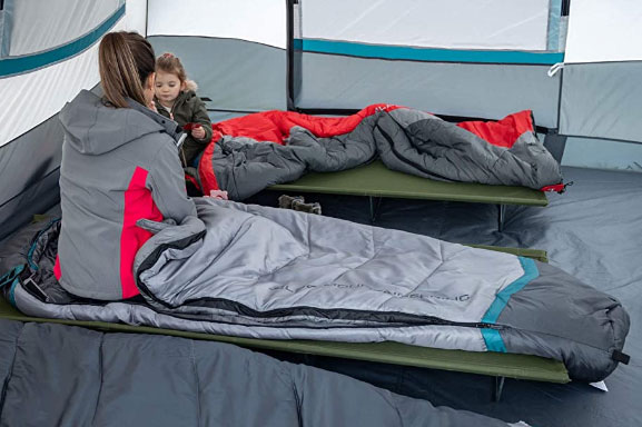 Aektiv Outdoors Lightweight 35 Degree Three Season Mummy Sleeping Bag Camping, 