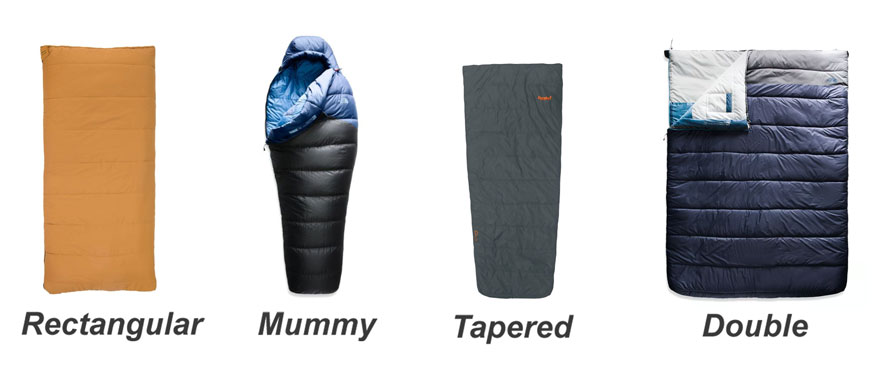 types of sleeping bags