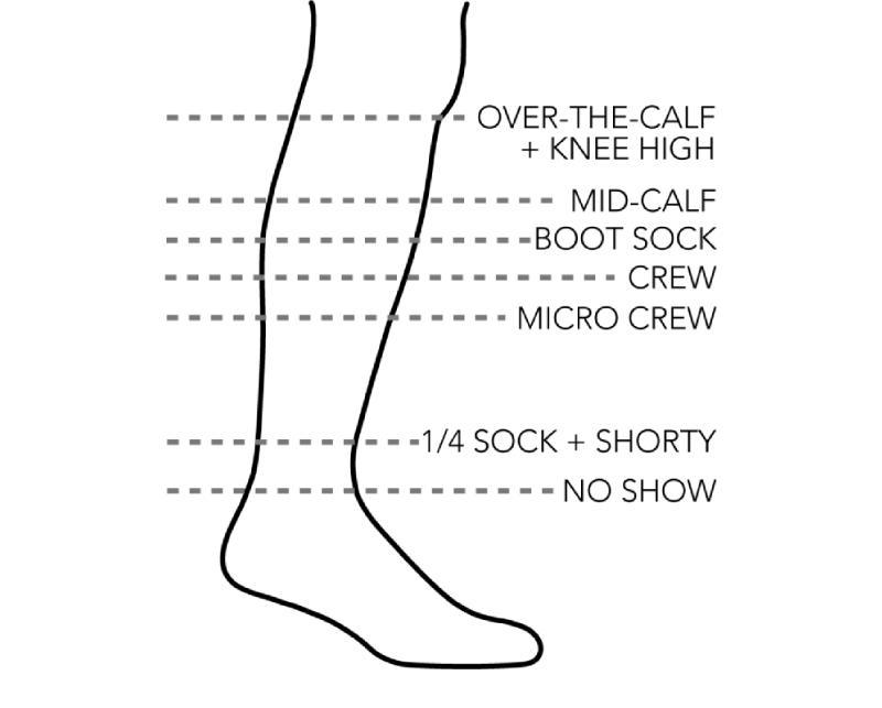 sock height chart