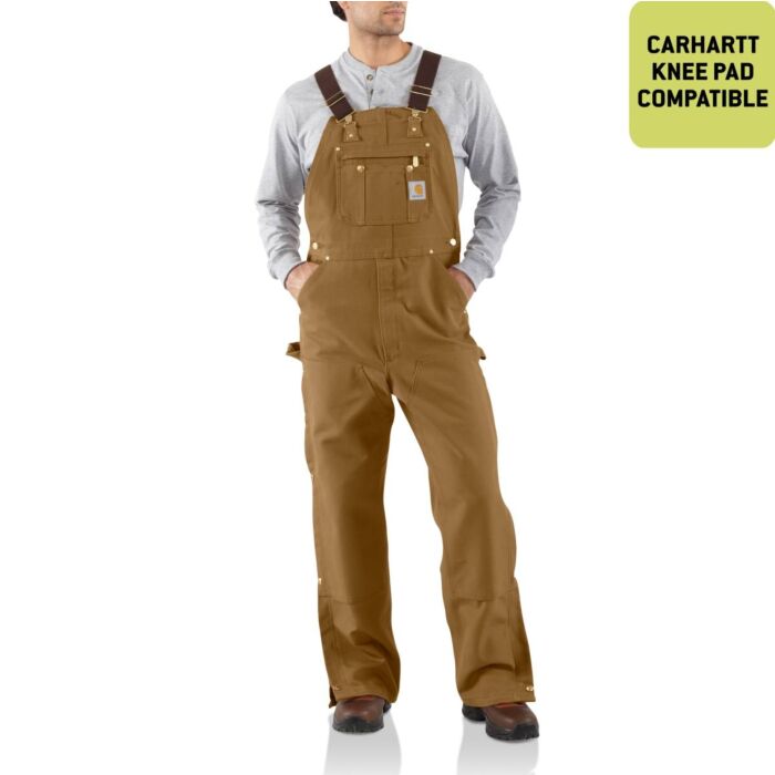 Buy Carhartt Men's Unlined Duck Zip-To-Thigh Bib by Carhartt