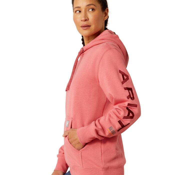 Felpa Con Cappuccio Donna ARIAT Rabere – Farina D'Avena Heather – Misto Cotone Pile Con Tasca A Marsupio – Comoda E Sportiva - 3