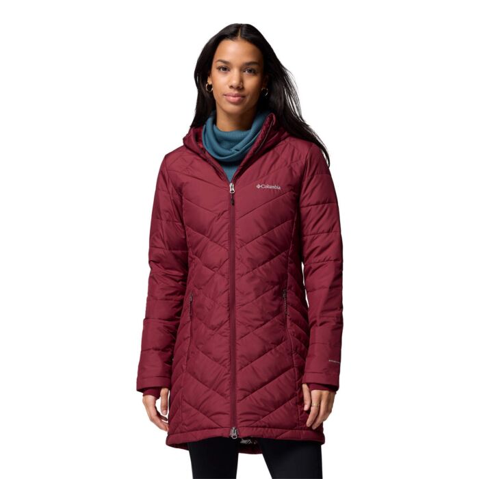Columbia Giacca Donna Heavenly Lungo Con Cappuccio - Safari, XX-Large, Calda E Imbottita