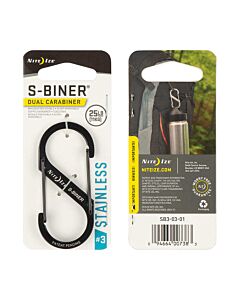 Nite Ize S-Biner Stainless Steel  #3 - Black