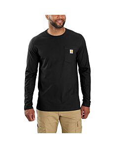 Carhartt Men's Force Midweight Pocket Long Sleeve, Black