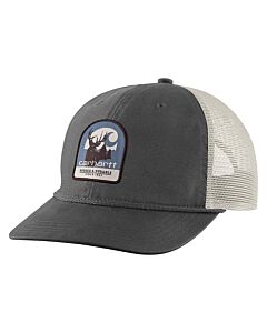 Carhartt Men's Mesh-Back Deer Patch Cap, SHADOW