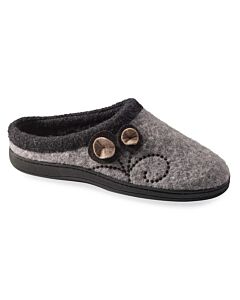 Acorn Women's Dara Slippers, Light Grey Button