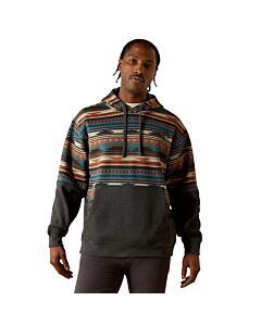 Ariat Men's Color Block Hoodie, Rust Serape