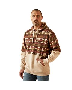 Ariat Men's Color Block Hoodie, Oatmeal SW