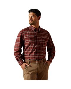 Ariat Men's Rebar Flannel DuraStretch Shirt, Chocolate
