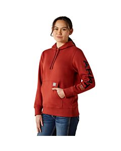 Ariat Women's Rebar Graphic Hoodie, Barn Red