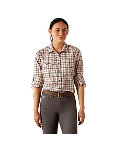 Ariat Women's Made Tough Durastretch Work Shirt, Vanilla