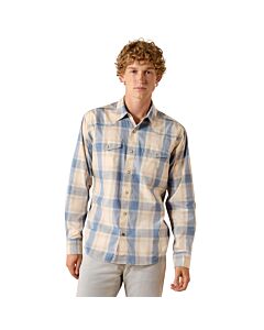 Ariat Men's Horace Retro Snap Long Sleeve Shirt, Sandshell Plaid