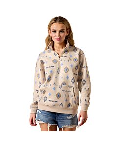 Ariat Women's Sapphire 1/2 Zip Sweatshirt, Oatmeal Heather