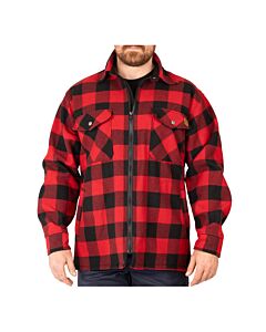 Big Bill Men's Plaid Wool Full Zip Shirt Jac, RED PLAID