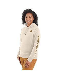 Carhartt Women's Relaxed Fit Midweight Logo Hoodie, Malt