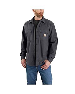 Carhartt Men's Rugged Flex Canvas Fleece-Lined Jac, Shadow