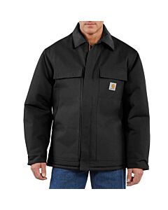 Carhartt Men's Firm Duck Insulated Trad Coat, Black