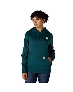 Carhartt Women's Relaxed Fit Midweight Logo Hoody, Greenstone