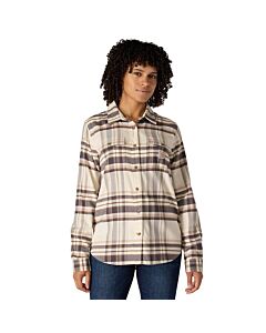 Carhartt Women's Relaxed Fit Flannel Shirt, Chalk