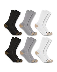 Carhartt Men's Midweight Crew Socks - 6PK, Assorted Colors