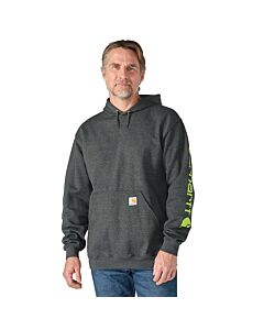Carhartt Men's Midweight Logo Hoodie, Carbon Heather