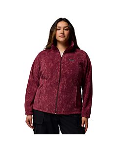 Columbia Women's Plus Benton Springs Print Fleece, Rich Wine