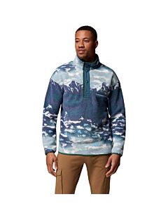 Columbia Men's Helvetia II Print HalfSnap Pullover, Crushed Blue
