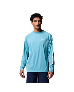 Columbia Men's Terminal Tackle Long Sleeve Shirt, Vintage Blue