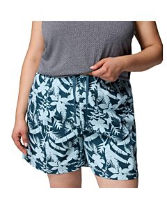 Columbia Women's Pl Sandy River 5" Print Short, Everblue