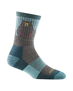 Darn Tough Women's Bear Town Micro Crew Cushion, Aqua