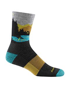 Darn Tough Men's A Close Encounter MicroCrew Socks, Charcoal
