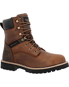 Georgia Men's Core 37 Steel Toe Waterproof 8" Boot, Brown