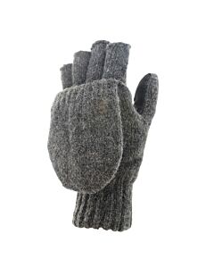 Klondike Sterling Raggwool Flip Top Gloves, Charcoal