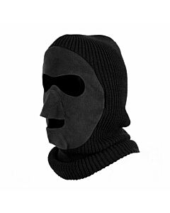 Quietwear Knit and Fleece Patented Mask, BLACK