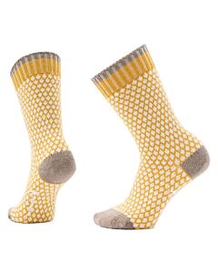 Smartwool Women's Everyday Popcorn Polka Dot Sock, Honey Gold