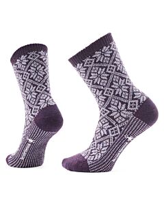 Smartwool Women's Everyday Snowflake Crew Sock, Purple Iris
