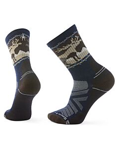 Smartwool Men's Mountain Moose Crew Socks, Deep Navy