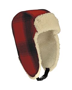 Stormy Kromer Wool Aviator Hat, RED/BLK