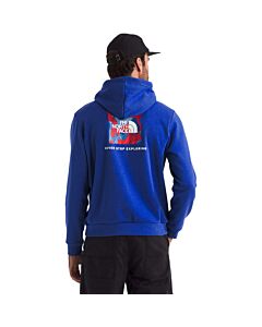The North Face Men's Red, White, and Blue Hoodie