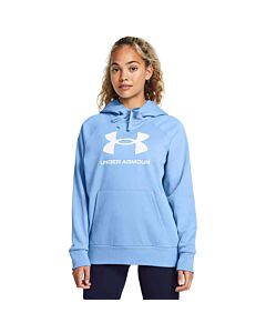 Under Armour Women's UA Rival Big Logo Hoodie, Horizon Blue