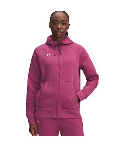 Under Armour Women's UA Rival Fleece Full Zip, Fuchsia