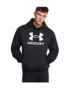 Under Armour Men's UA Icon Fleece Hockey Hoodie, Black