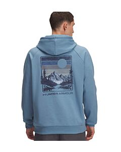 Under Armour Men's Rival Graphic Hoodie, Smoke Blue