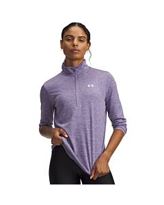 Under Armour Women's UA Tech Twist 1/2 Zip, Purple Luxe