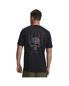 Under Armour Men' UA Freedom Fire Skull T-Shirt, Black
