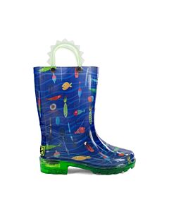 Western Chief Kids' Fish On Lighted Rain Boot