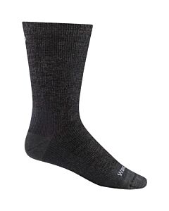 Wide Open Men's Solid Lightweight Crew Socks, Charcoal