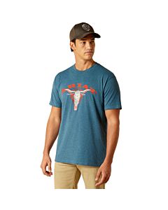 Ariat Men's Abilene Skull T-Shirt - Steel Blue