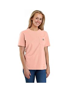 Carhartt Women's WK87 Workwear Pocket T-Shirt, color: Tropical Peach