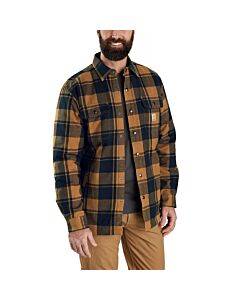 Carhartt Men's Relaxed Fit Sherpa Lined Flannel Shirt Jac